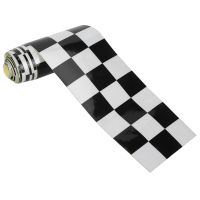 3 inch Black/White Checkered Decal Tape Car motorcycle Bike Tank Sticker