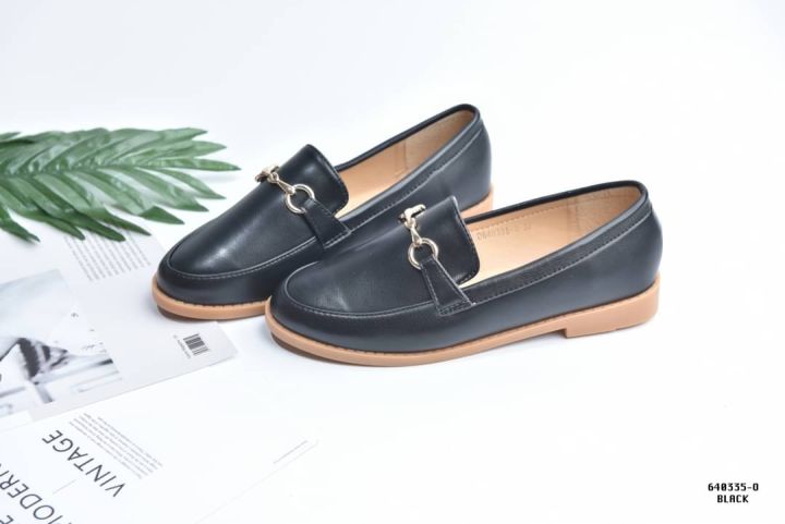 size-36-41-classic-loafer-รองเท้าโลฟเฟอร์ผู้หญิง-ทรงสวม-ส้นแบน-หนังหุ้มส้น