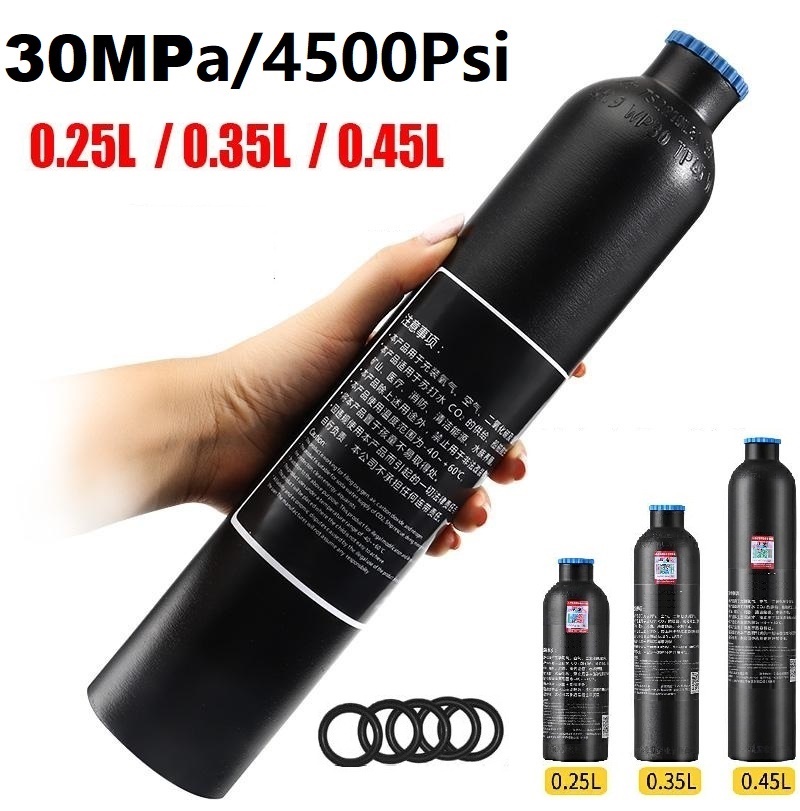 0.5L 30Mpa Aluminium Paintball Compressed Air Cylinder Tank M18x1.5 For Diving 