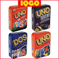 การ์ด UNO หนาการ์ดคุณภาพสูงคลาสสิก UNO การ์ดกล่องดีบุก 2-9 คนการ์ดเกมกระดาน