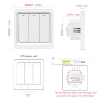 【NEW】 123 gang TUYA WiFi Smart Touch Switch 220-240V Home Wall Button for Alexa and Home Assistant EU Standard Elle