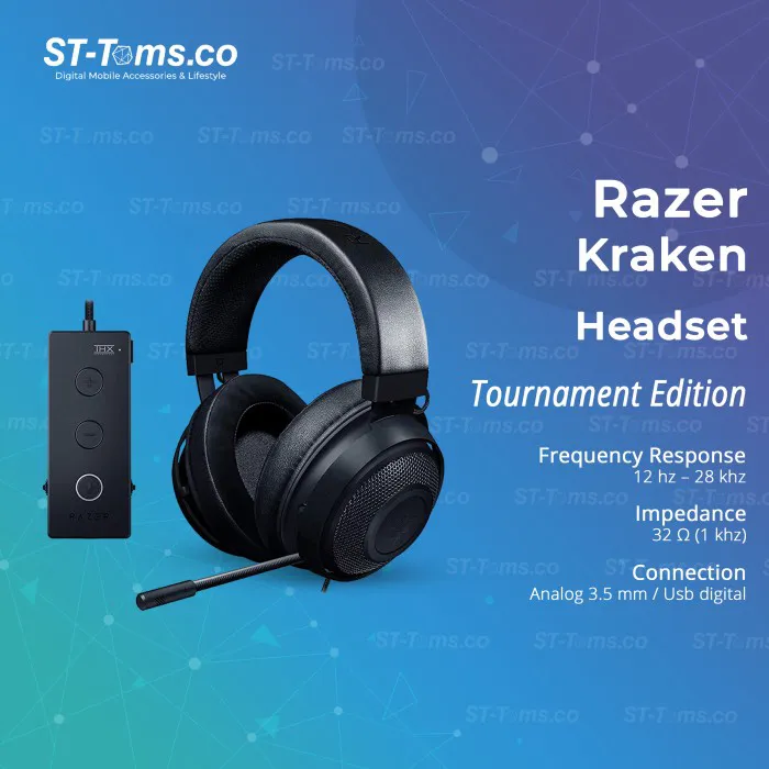 Razer Kraken Tournament Edition Gaming Headset, Warna Black Lazada