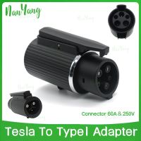 Tesla ถึง Type 1 EV Charging Adapter Tesla Plug To J1772 Socket EVSE Charger Adapter EV Charging Connector 60A &amp; 250V