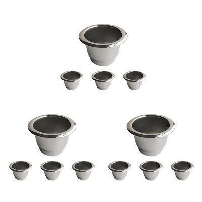 12Pcs for Nespresso Stainless Steel Refillable Coffee Capsule Coffee Filter Reusable Coffee Pod Reusable Cafe Machine