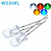 100pcs High quality Transparent Round 5mm Super Bright Water Clear Green Red White Yellow Blue Light LED Bulbs Emitting Diode WATTY Electronics
