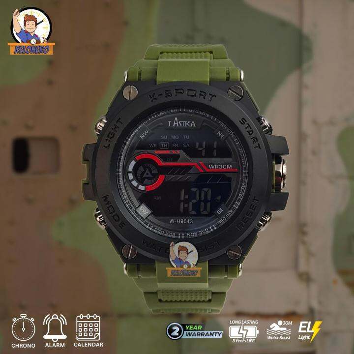 Lasika KSport Digital Sports Watch Water Resistant Chronograph Long