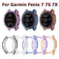 เคสป้องกันสำหรับ Garmin Fenix 7X 7 S 7ฝาครอบซิลิโคน TPU แบบนิ่มสำหรับ Garmin Fenix 7สมาร์ทวอท์ชกันชนชุบกรอบกันกระแทก