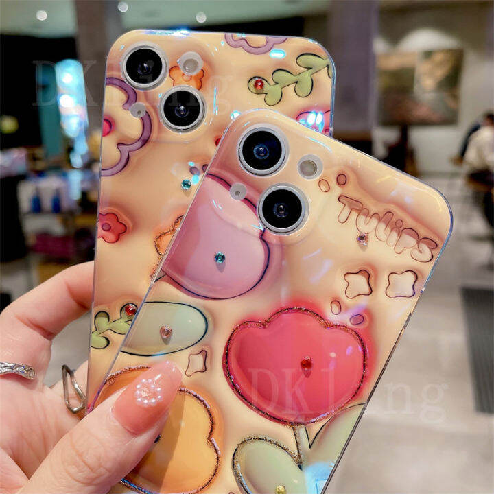 เคสโทรศัพท์มือถือพลอยเทียมหรูหราสำหรับ-oppo-reno-10-5g-oppo-reno-ปลอกอ่อนบลูเรย์ลายดอกไม้3d-10-10-pro-10-pro-ฝาครอบเคสกันกระแทกกล้องซิลิโคน-oppo-reno-10pro-plus-5g-2023