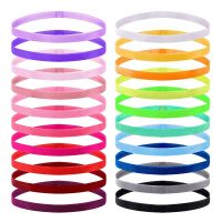 20 Pieces Elastic Headbands Sport Headband Thin Non- Headband Workout Headbands