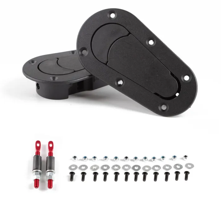 Black / Carbon Fiber Universal Racing Car Hood Pin Engine Latch