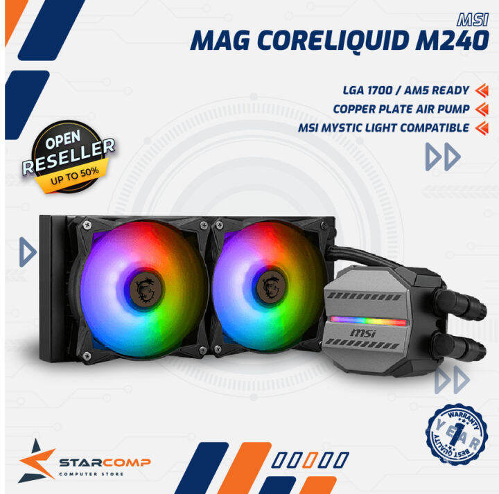 MSI MAG CORELIQUID M240 CPU COOLER MSI M 240 AIO Cooler LGA 1700 AM5