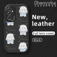 Chenyyka เคสโทรศัพท์ลายการ์ตูนน่ารักบาง A54 A34 A14ปลอกสำหรับ Samsung 5G นุ่มหนังเคสป้องกันกล้องฝาปิดด้านหลังเลนส์เต็มรูปแบบเคสกันกระแทก