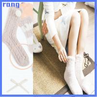 RANG One Size One Size Women Warm Winter Soft Floor Socks Embroidered Velvet Stockings