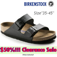 Birkenstock* ที่รัดคู่แฟชั่นรองเท้าแตะพื้นไม้ผู้ชาย &amp; ผู้หญิงในฤดูร้อนรองเท้าแตะชายหาดกันลื่นสีน้ำตาลรองเท้าเสริมส้น2023ลำลอง