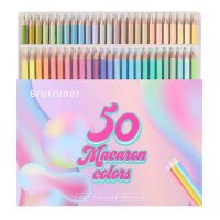 12/24/50 Colors Cute Vivid Macarons Oily Colored Pencil Painting Graffiti Set Wood Sketch Artist School Gift Art Supplies Drawing Drafting