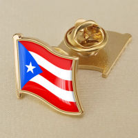 Puerto Rico Puerto Rico Flag Crystal Resin Emblem Brooch World Flag Badges All-metal Brooch Copper Brooch Collection