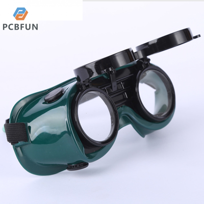 pcbfun แว่นตากันแดดแว่นตาช่างเชื่อมแบบพับได้สองชั้น,แว่นตานิรภัยป้องกันการใช้แรงงานป้องกันการกระแทกเลนส์คู่