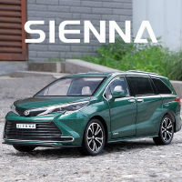 1:24 Scale Toyota Sienna รถโลหะผสมรุ่นรถ Diecast Sound Light รถคนรักคอลเลกชันวันเกิดสำหรับเด็กของขวัญโลหะของเล่นเด็ก