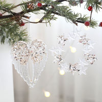 Snowflake-shaped Tree Pendants Christmas Glitter Decorations Christmas Snowflake Decorations Hanging Christmas Tree Pendants Glitter Acrylic Ornaments