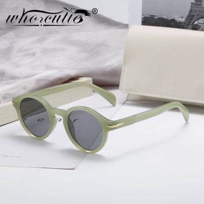 Vintage Yellow Round Sunglasses Women 2021 Brand Designer Green Oval Frame Fashion Men Sun Glasses Shades Eyewear Female Oculos