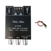 ZK-502T Bluetooth 5.0 Audio Power Amplifier Board Module High Bass Adjustment Subwoofer Dual Channel Stereo Tuning Board