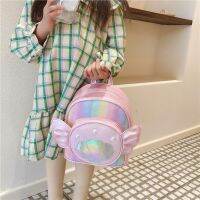 【Hot Sale】 High-value female treasure girl kindergarten outing school bag class cute fashion foreign style pearl wing backpack