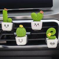 【CC】♂❀△  1 Set Car Perfume Clip with Scented Tablets Simulated Cactus Letter/Heart Air Conditioner Outlet