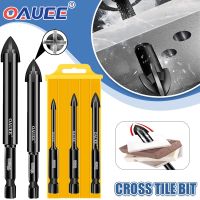 OAUEE 1/3/5Set Universal Cross Bit Set Glass Ceramic Concrete Drilling Tools Multifunctional Hard Alloy Drill Bit for Woodwork