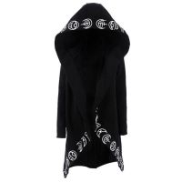 Rosetic Hoodies Gothic Casual Cool Chic Black Plus Size Women Sweatshirts Loose Sweatshirt Hooded Plain Print Female Punk Hoodie