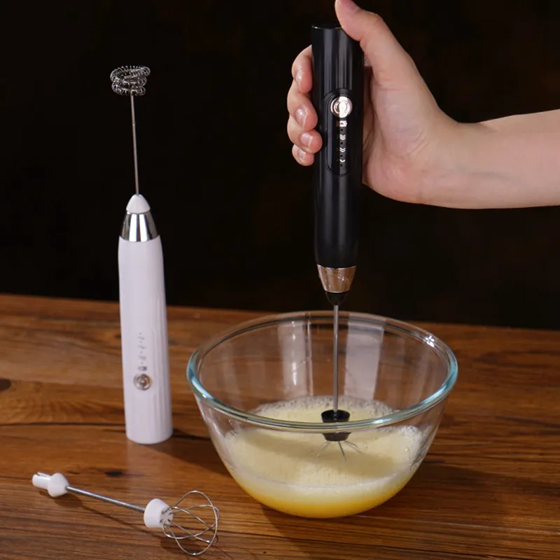 Egg Beater Milk Frother Foam Maker Coffee Frothing Wand Portable Electric  Handheld Foamer High Speeds Drink Mixer Dropshipping