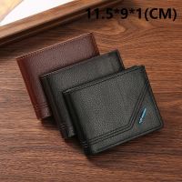 Men License Wallets Small Money Coin Purses PU Leather Male Multifunctional Bag Dollar Large Capacity Design Slim Short Wallet