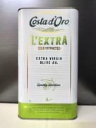 COSTA D ORO Can thiếc EXV 3 Lít DẦU Ô LIU NGUYÊN CHẤT ÉP LẠNH Ý Extra