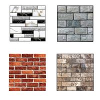 ❣✱ 10pcs 3D Imitation Brick Wall Stickers DIY Removable Self-adhesive Waterproof Wallpaper Living Room Kitchen Decor Art Decals Hot