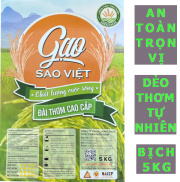 Gạo Đài Thơm Cao Cấp Bịch 5kg - Gạo Sao Việt - Gạo Thơm, Gạo Dẻo
