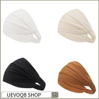 UEVOQB SHOP อีลาสติก กีฬา headbands ไม่ลื่นหลุด ยืดได้ยืดหยุ่น แถบกันเหงื่อ ของใหม่ ระบายอากาศได้ระบายอากาศ วงผมกว้าง โยคะเล่นโยคะ