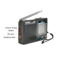 TECSUN R-909 AMFMSW Radio 1-7 9 Bands World Band Receiver Portable Radio FM: 87.0-108MHzŸMW: 525-1610 kHz Retro Pocket Radio