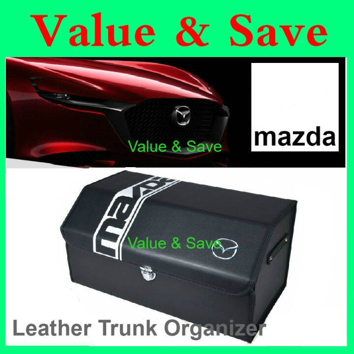 Mazda CX5 CX8 CX30 CX3 Mazda 3 Car Trunk Organizer Box Leather Storage
