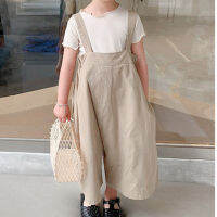 2021 New Summer Summer Japanese And Korean Style Trousers Wide-Leg Pants Loose Overalls Girl Clothes Kid Clothes