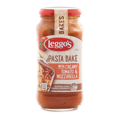 สินค้ามาใหม่! เลกโกส์ ซอสสำหรับอบพาสต้า รสมะเขือเทศผสมมอสซาเรลล่าชีส 500 กรัม Leggos Pasta Bake With Creamy Tomato &amp; Mozzarella 500g ล็อตใหม่มาล่าสุด สินค้าสด มีเก็บเงินปลายทาง