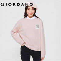 GIORDANO Men and Women LvGang Series Sweatshirts Print Fleece-Lined Sweatshirts Crewneck Fashion Casual Couple Tops 99393275