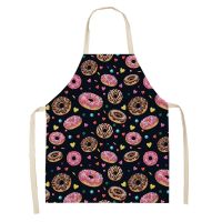 Womens Doughnut Pattern Apron Baking Accessories Apron Womens Ice Cream Sweet Apron Apron Mens Cafe Kitchen