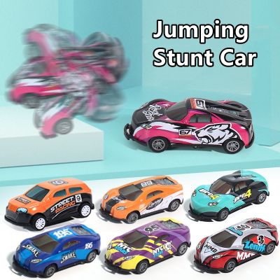 5-16PCS Children Stunt Toy Car Alloy Pull Back Car Ejection Jumping Stunt Car 360 Flip Dump Car Toy Children Birthday Gift