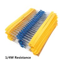 600pcs/set 30 Kinds 1/4W Resistance 1 Metal Film Resistor Pack Assorted Kit 1K 10K 100K 220ohm 1M Resistors 300pcs/set