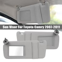 Car Sun Visor With Makeup Mirror Gray Sunshade Driver Passenger Side For Toyota Camry 2007-2011 Right Left Organizer