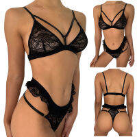 Yoka Style [ ON SALE ] Ladies Sexy Lingerie Teddy Eyelash Lace Black Temptation Sexy Lingerie