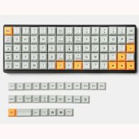 【❂Hot On Sale❂】 sijieyis8 เนื่องจากปุ่มย่อย106คีย์ Dsa Keycaps สีเทาสีเหลือง Pbt แบบหนาสำหรับคีย์บอร์ดแบบกลไกปรับแต่ง Xd75re Xd75am Xd75 Id75