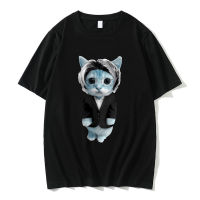 Funny Weiland Kitty Print Graphic T Shirts Men Vintage Streetwear Mens Fashion Oversized T-shirt Male 100% Pure Cotton Tshirt 4XL 5XL 6XL