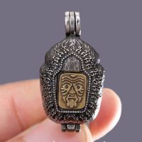 Tibetan Accessories Vintage Inlaid Zajilamagadang Tagawu Box Pendant Ethnic Style Carrying Necklace Pendant OR7W