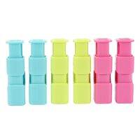 【hot】 Squeeze Bread Clips Cinches Bagel Grip  amp; Lock Assorted Color 6 Pack