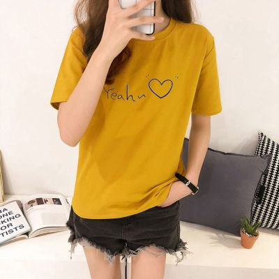 Women Korean Style T-shirt Printed clothes Summer Tops
